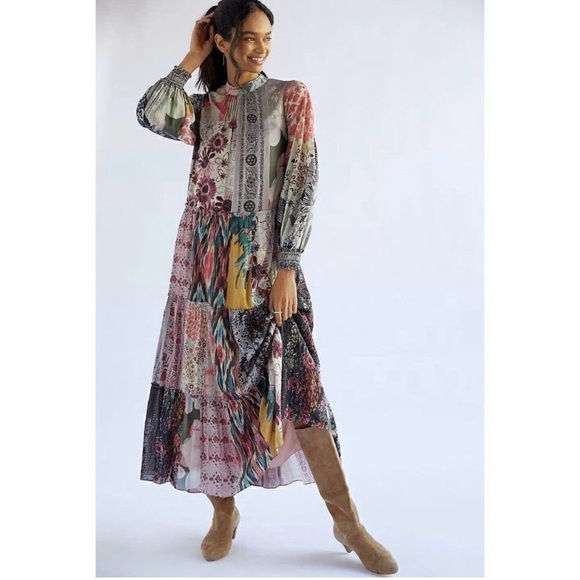 Anthropologie Geisha Designs Printed Patchwork Maxi
Dress Size Small - Picture 9 of 9